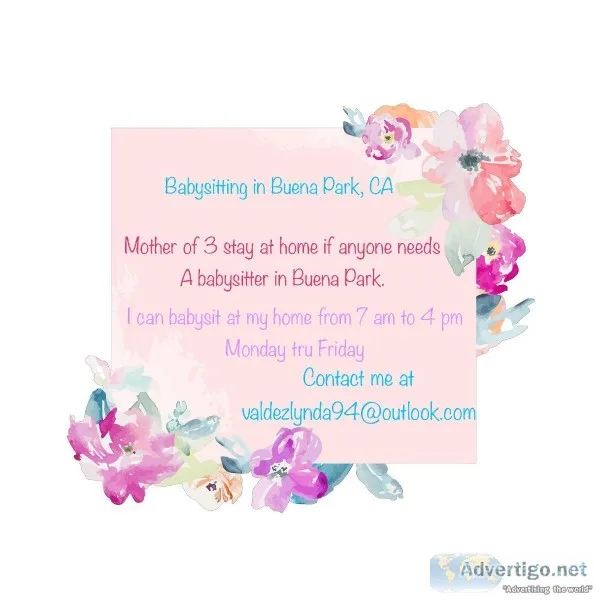 Babysitting in Buena Park CA