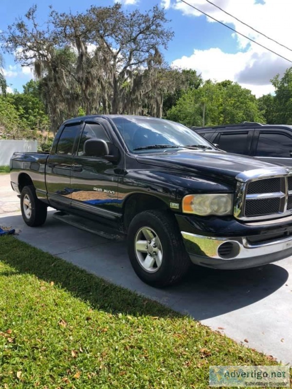 2002 Black Dodge Ram 1500 4x5