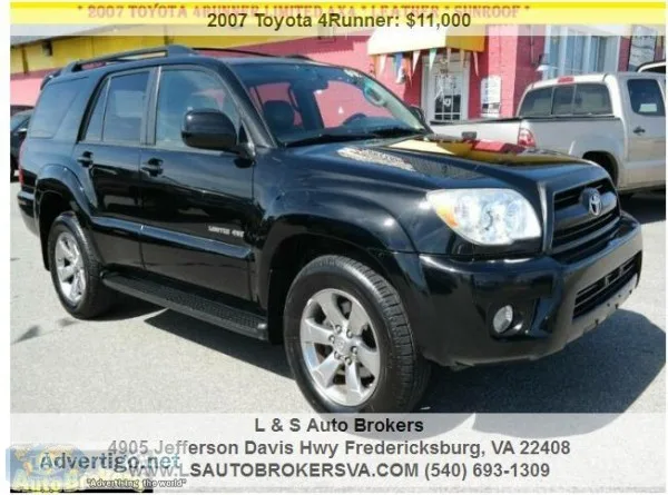2007 TOYOTA 4RUNNER LIMITED 4X4 LEATHERSUNROOF 
