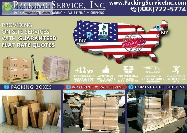 Reno NV - Crate and Freight  Palletizing Services - Packing Serv
