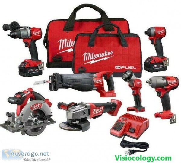 7pcs Milwaukee FUEL M18 Combo Power Tool Set