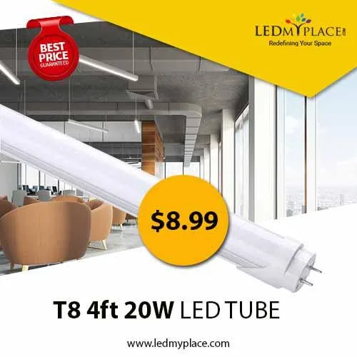 Now Buy Ballast Compatible T8 4ft 20W LED Tube at LEDMyplace