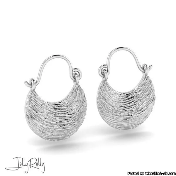 Woody Moon Silver Earrings and Studs by JollyRolly