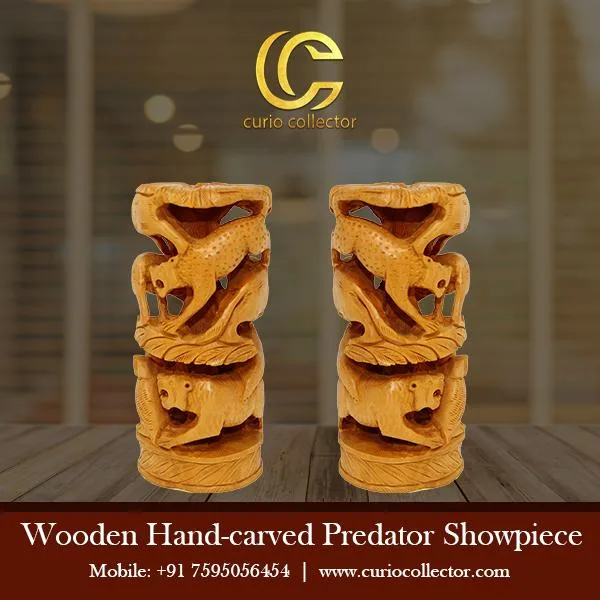 Wholesale Handicraft Supplier - Wooden Hand-carved Predator Show
