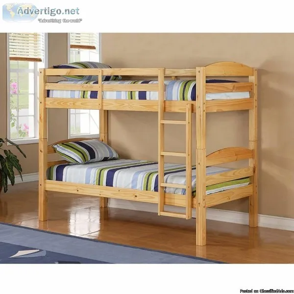 Twin over Twin Solid Wood Bunk Bed