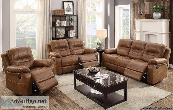 Dark Brown Reclining Sofa Set 3pc &quotWHOLESALE&quot 