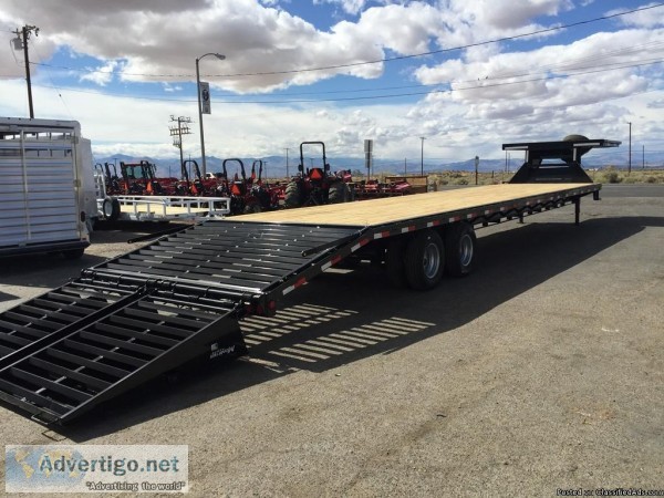 Gooseneck Flatbed PJ Trailer FD402 with Air Ride Suspension