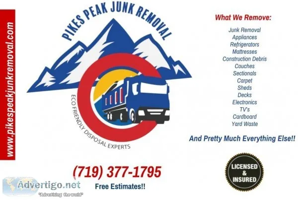 PIKES PEAK JUNKDECKTRASHHOT- TUB REMOVAL DEMOHAULING