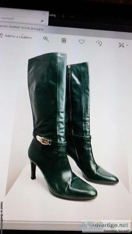 Wanted Looking for Gucci green leather knee high boots