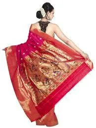 Kadiyal Paithani Silk Sarees Online  kalakshetra-paithani sarees