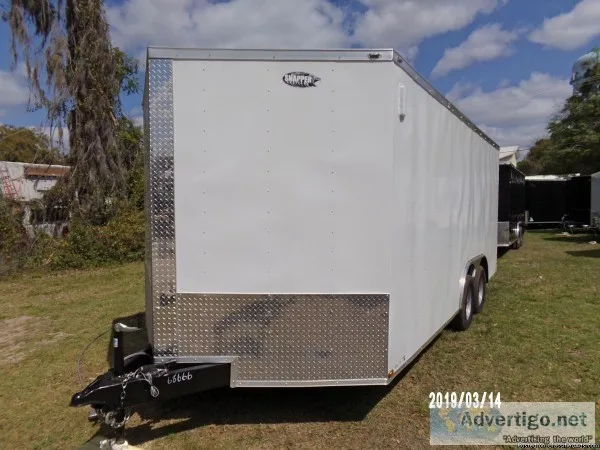 8.5 x 18 Premium Enclosed Car Hauler WDexter Axles - 68666