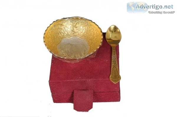 Nutristar Fruit Bowl Gold and Silver Plated. Diameter  3.5 Inch