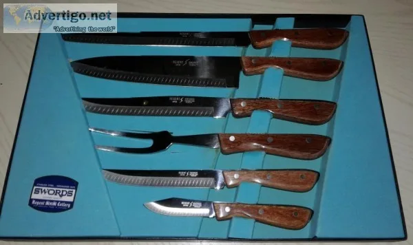 REGENT SWORDS 6 PC. CUTLERY CARVING KNIFE SET-NEW