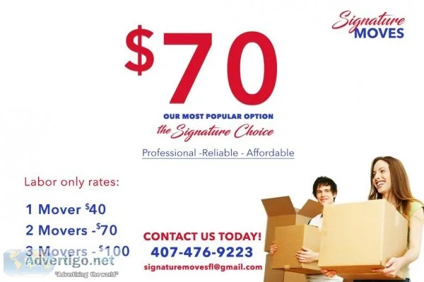 Affordable moving assistance