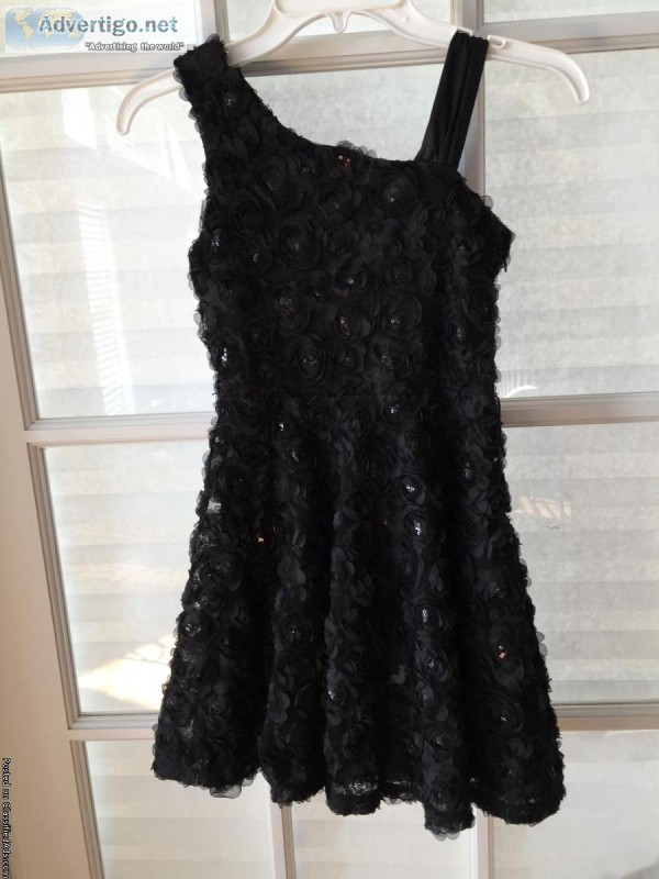 Gir s Black Sequin Dress for Special Occasions