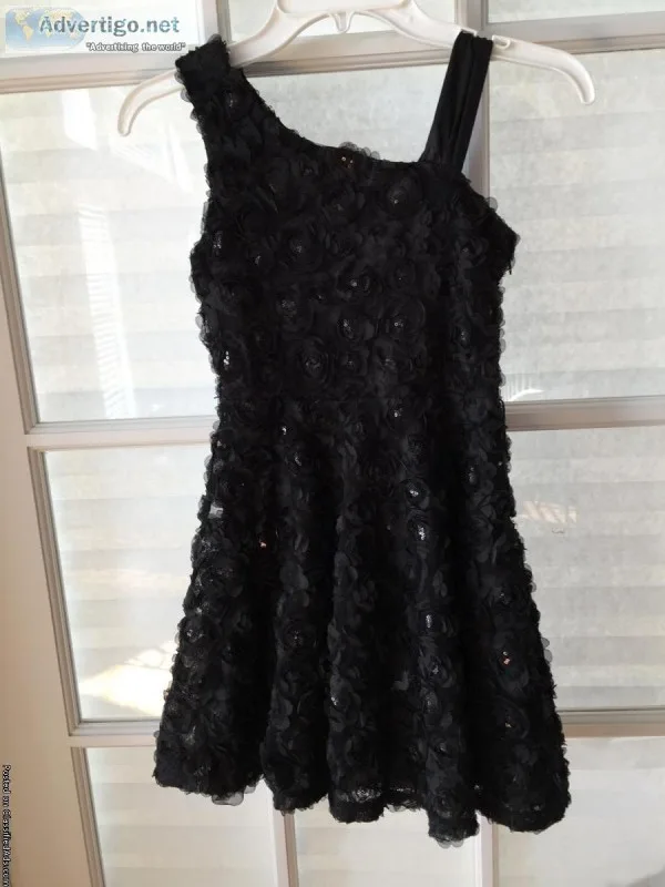 Gir s Black Sequin Dress for Special Occasions