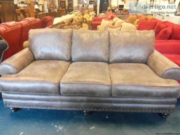 NAILHEAD GREY SOFA
