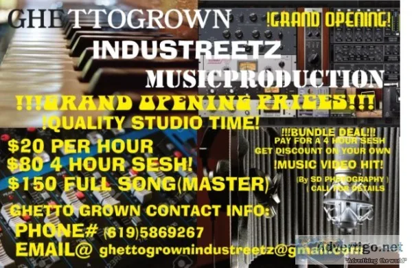 Studio time 25 an hour