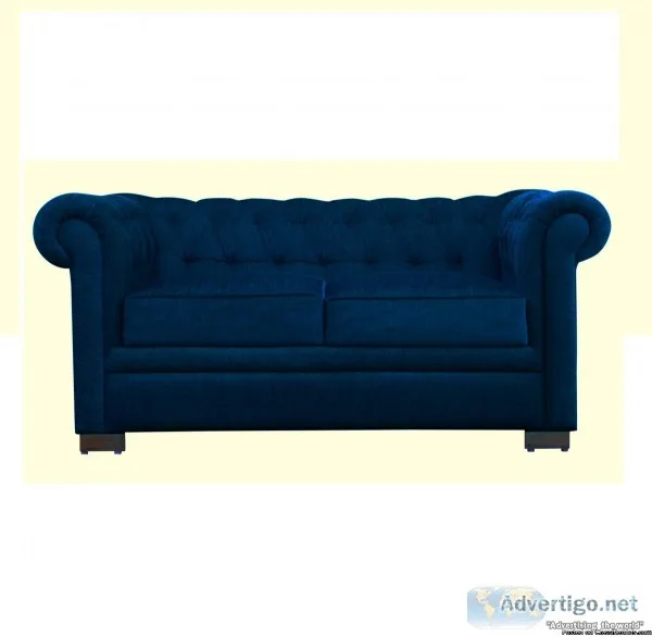 Marshall Grand Indigo Chesterfield Sofa Two Seater - Mubell