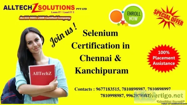 Selenium Certification Courses in Chennai  Velachery  Kanchipura