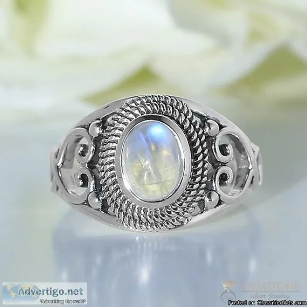 Moonstone Ring Glitzy Allegra-GSJ
