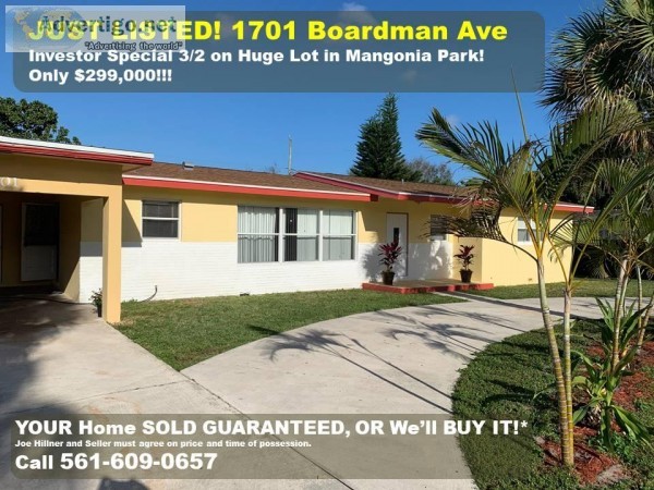 Just listed Investor Special 32 on Huge Lot in Mangonia Park