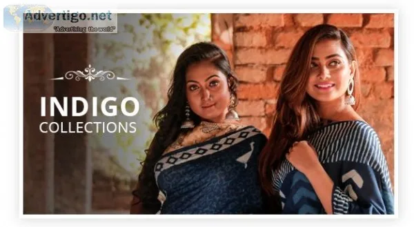 Buy Indigo Sarees at Best Price Online at Uttariya