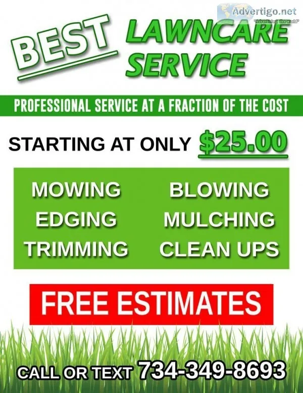 LAWN SERVICE  MOWING