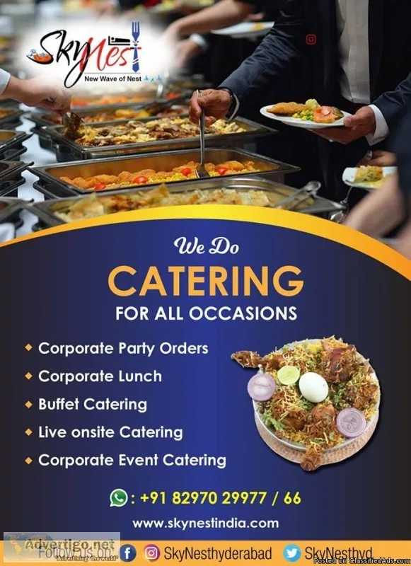 Corporate Party Orders In Gachibowli Hyderabad  Skynest Restaura