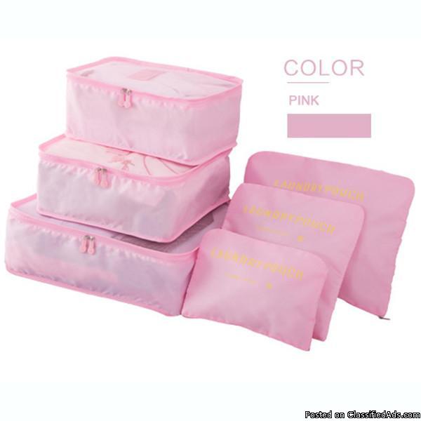 6 PC Portable Travel Luggage Packing Cubes