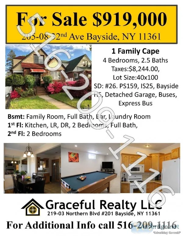 One Family Cape in Bayside