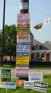 Busy Intersection Sign Posting Services Cheap