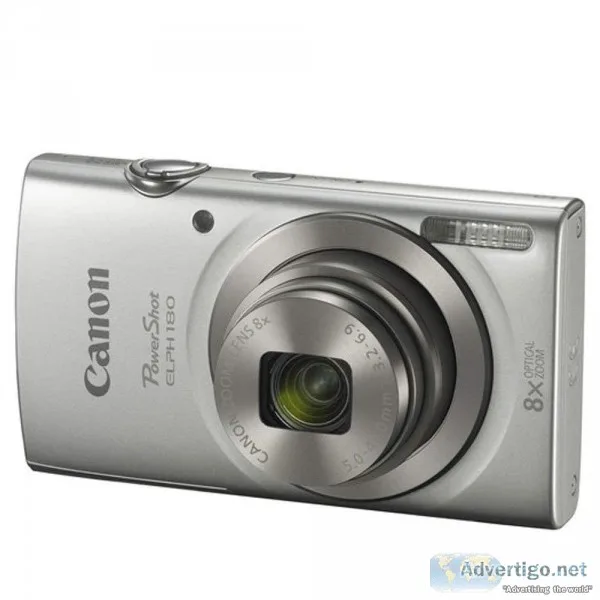 Canon PowerShot ELPH 180 Digital Camera (Silver) with many extra