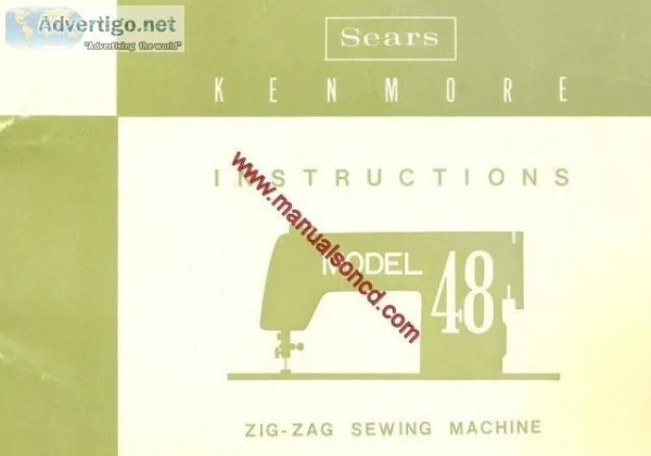 Kenmore 158.480 &ndash 158.481 Sewing Machine Instruction Manual