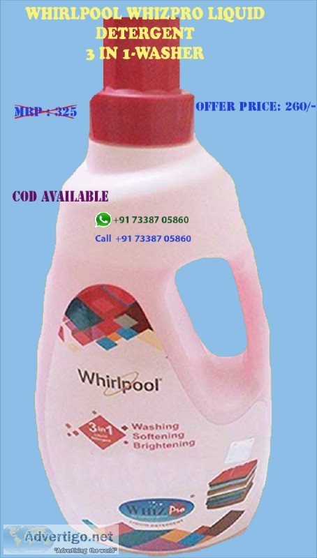 New Whirlpool Whizpro Liquid Detergent 1000 ml - Offer Price 260