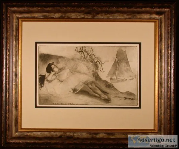 Something or Other Original Etching by Louis Legrand