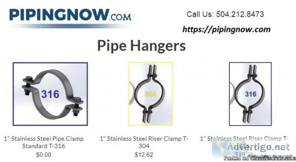 Buy Stainless Steel Pipe Hangers Online  PipingNow