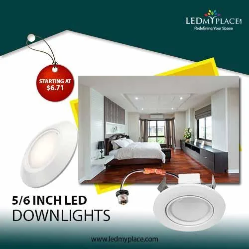 This 56-inch Dimmable LED Downlights 1000 Lumens 15W helps reduc