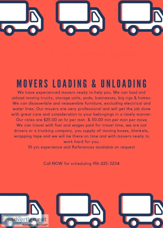 Need help moving we can help