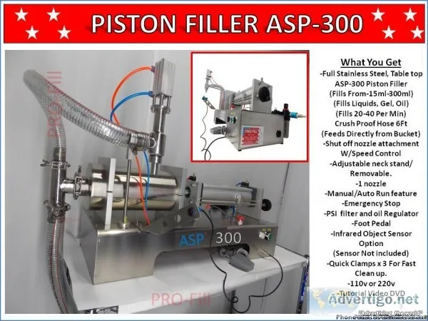 ASP-300 Single Head Electric and Air Piston Filler