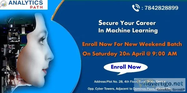 Get Enroll Now For Machine Learning New Weekend Batch