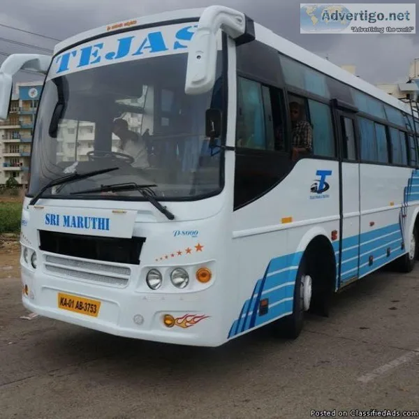 50 Seater Bus hire or rent for 37rs per KM with driver in whitef