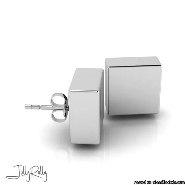Boxy and Foxy Silver Earrings and Studs by JollyRolly