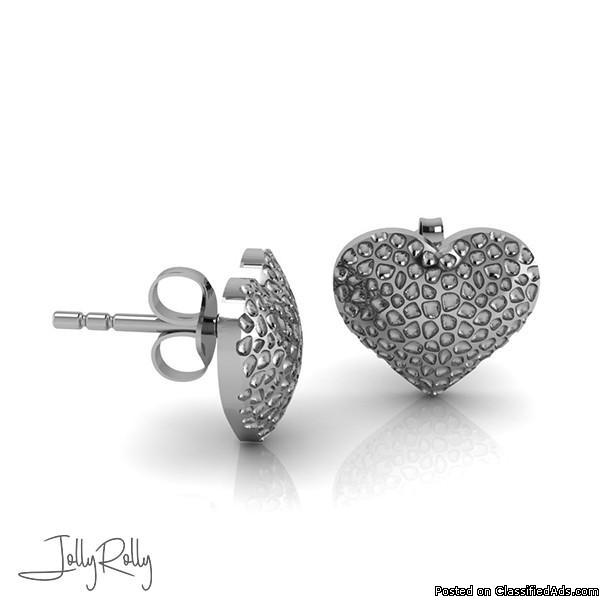 Heart s Story Silver Earrings and Studs by JollyRolly