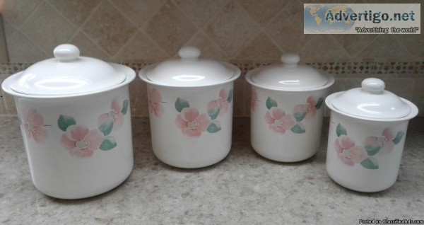 PFALTZGRAFF GARLAND BLUSH CANISTER SET