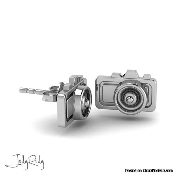 Camera Love Silver Earrings and Studs by JollyRolly