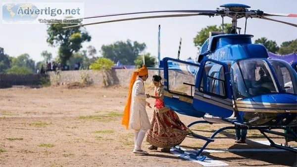 Hire a helicopter for your wedding day in Delhi