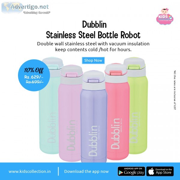 Buy DUBBLIN STAINLESS STEEL BOTTLE  500ML at 10% OFF