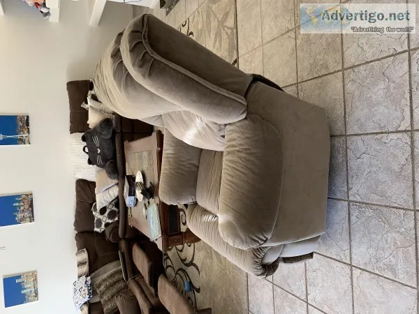 2 Suede Recliners