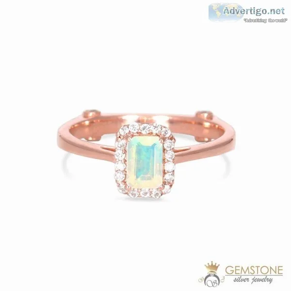 14K ROSE GOLD VERMEIL OPAL RING-ENCHANTED